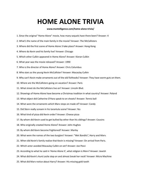 16+ Home Alone Trivia Questions & Answers (Fun Movie Quiz)