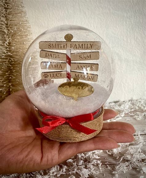 Personalized Snow Globe Personalized Family Snow Globe North - Etsy