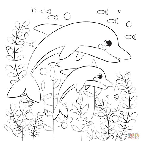 Dolphin coloring page | Free Printable Coloring Pages