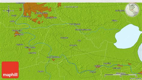 Physical 3D Map of Acadiana