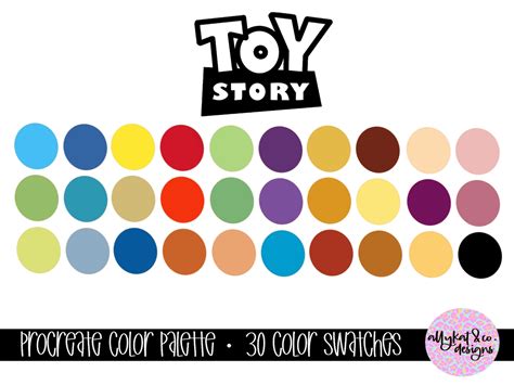 Toy Story Color Palette for Procreate Instant Digital | Etsy