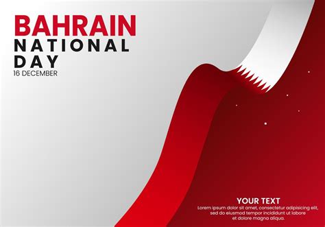 Bahrain national day celebration with flag shape 13593447 Vector Art at ...