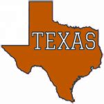Texas Burnt Orange State Shaped Sticker - U.S. Custom Stickers