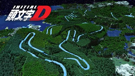 Mount Akina in Minecraft (map download below) : r/initiald