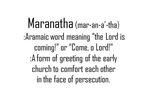 Maranatha! My Happy Place, Happy Places, In Christ Alone, Word Meaning ...