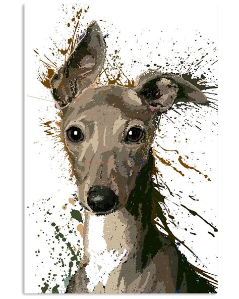 Greyhound Unique Art Q1 | Italian greyhound art, Greyhound art, Dog artwork