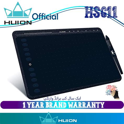 HUION HS611 Graphics Drawing Tablet Android Supported Pen Tablet Tilt Function Battery-Free Stylus