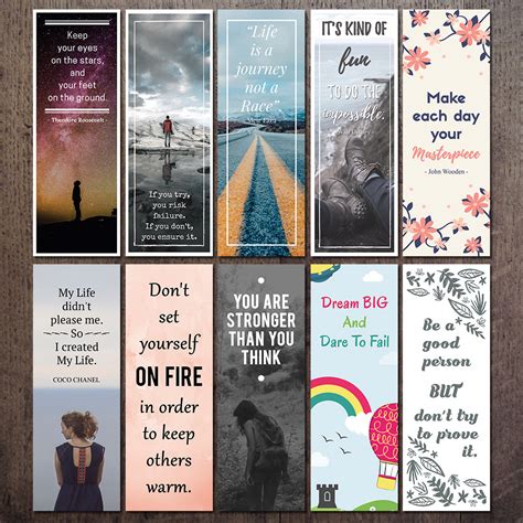 Printable Inspirational Bookmarks - Customize and Print