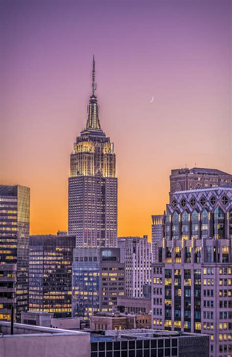 Empire State Building At Dusk Photograph by Kirit Prajapati - Fine Art ...