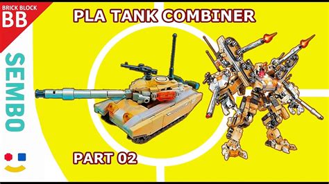 PLA Tank Combiner Sembo Block 203161 ⚡️ How to make Robot LEGO Combiner Transformers build ...