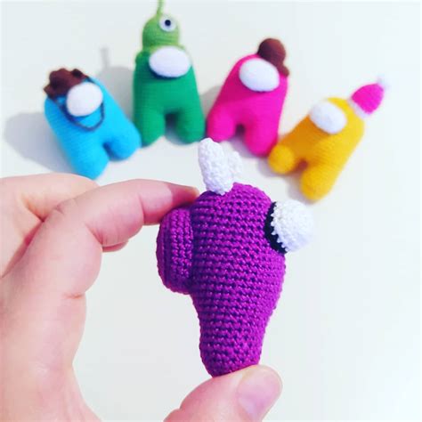 Among Us Miniature Toys, Crochet Stuffed Among Us, Plush Am - Inspire Uplift