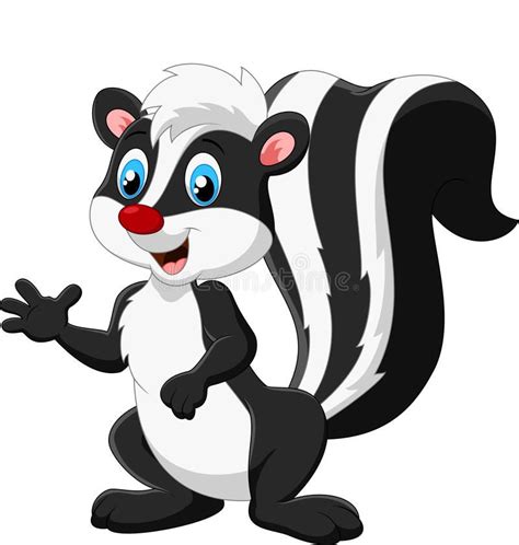 Cute skunk cartoon presenting. Illustration of Cute skunk cartoon ...