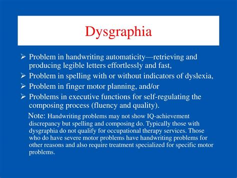 PPT - MS042 Differential Diagnosis and Treatment for Dysgraphia ...