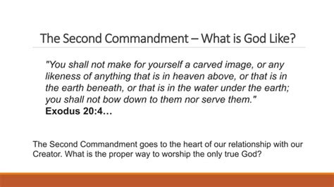 Bible study - The Second Commandment | PPT