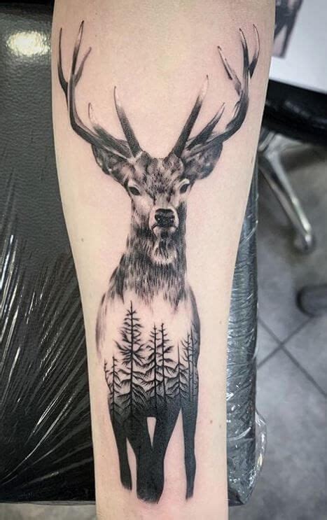 14+ Best Deer in Woods Tattoo Designs | Deer tattoo designs, Animal tattoos for men, Deer tattoo