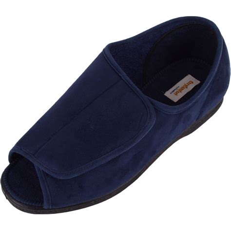 Mens Open Toe EE Wide Fitting Slipper - Absolute Footwear