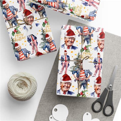 DrmPth Trump Wrapping Paper Christmas, Trump Wrapping Paper, Trump Wrapping Paper, President ...