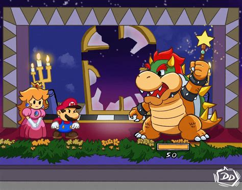 Mario Vs Bowser (Paper Mario) by DevonDorseyArt on DeviantArt