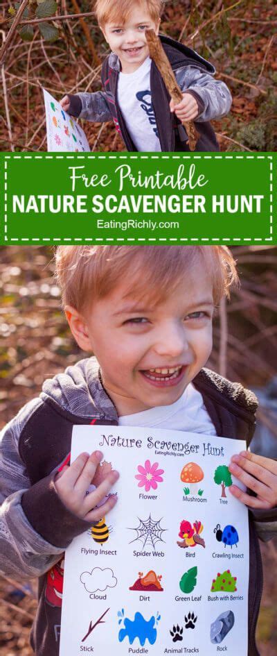 Nature Scavenger Hunt Printable for Kids | Nature scavenger hunt ...