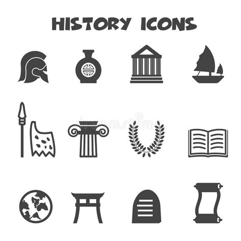 Iconos de la historia ilustración del vector. Ilustración de objeto ...