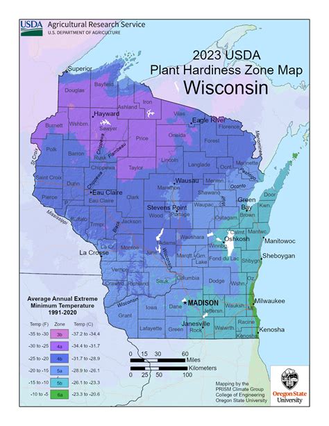 Wisconsin Planting Zones - USDA Plant Hardiness Zone Map | Gardening ...