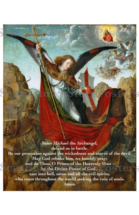 St. Michael the Archangel Prayer Poster Religious Print - Etsy