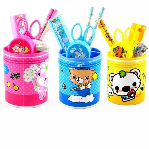 Cute Pen Stand Stationery Set Return Gift For Kids Assorted Color ...