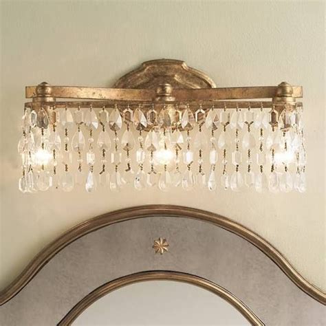 champagne bronze light fixture | Crystal bathroom lighting, Crystal ...