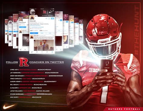 Rutgers "Follow Coaches Twitter Pages" Graphic on Behance Sports ...