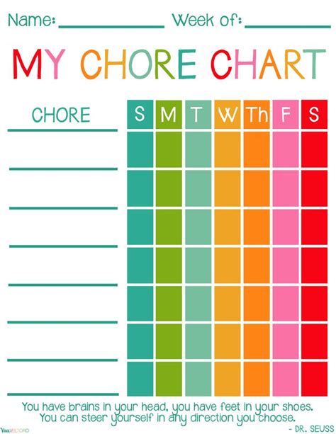 Free Printable Chore Charts for Kids! | Chore chart kids, Charts for kids, Chore chart for toddlers