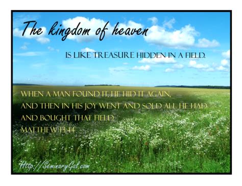 The Kingdom of Heaven is Like…Treasure Hidden in a Field | Seminary Gal The Kingdom of Heaven is ...