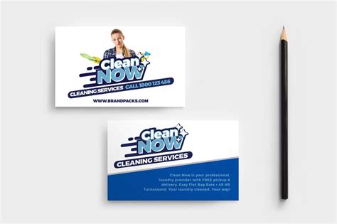 Cleaning Service Business Card Template in PSD, Ai & Vector - BrandPacks