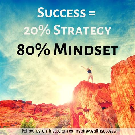 Success = 20% strategy, 80% mindset. | Inspirational quotes motivation ...