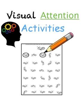 Visual Attention Exercises Pack by Jady Alvarez | TPT