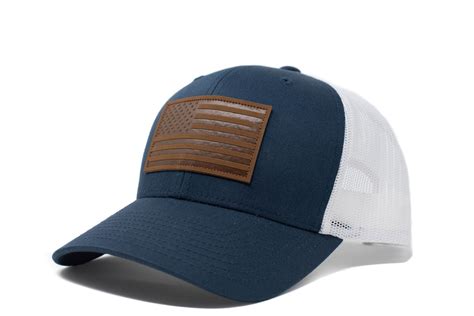 American Flag Hat - Navy | White American Flag Cap