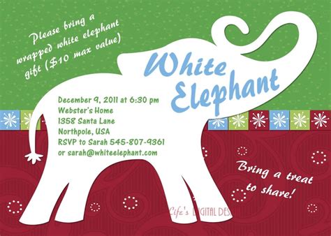 White Elephant Party Invitations – Mickey Mouse Invitations Templates