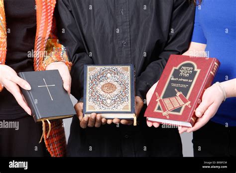 Bible, Koran and Torah, Paris, France Stock Photo - Alamy