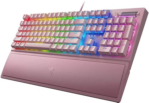 Razer BlackWidow V3 Quartz Pink Edition Full Size Mechanical Gaming Keyboard with Razer Chroma ...