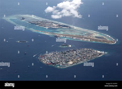 Male with airport island, Maldives, aerial photo Stock Photo: 52570419 - Alamy