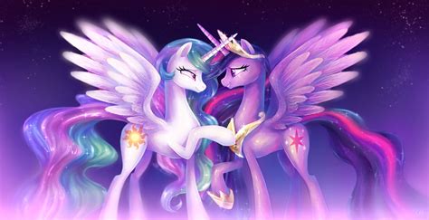 #2341950 - safe, artist:sparkleee-sprinkle, princess celestia, twilight sparkle, alicorn, pony ...