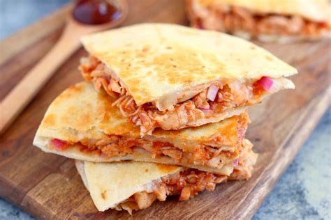 Shredded BBQ Chicken Quesadilla Recipe - Pumpkin 'N Spice