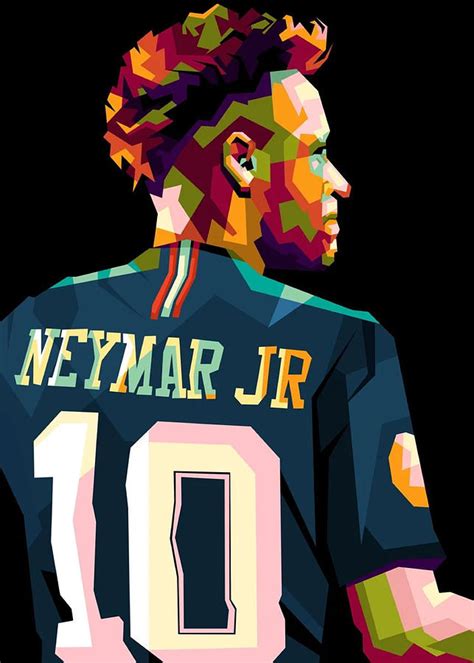 Neymar From Back Drawing by Hendris Juven - Pixels