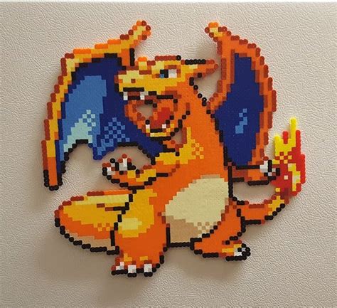 Pokemon, Charizard, Perler beads, pixel art, Charmander, Charmeleon, Pokemon, Pokemon birthday ...