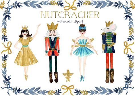 Nutcracker Christmas Ballet Clipart | Decorative Illustrations ...