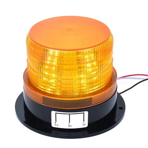 Mayitr Car Lights 12V 24V Car LED Flashing Strobe Beacon Emergency Warning Light Lamp Amber ...