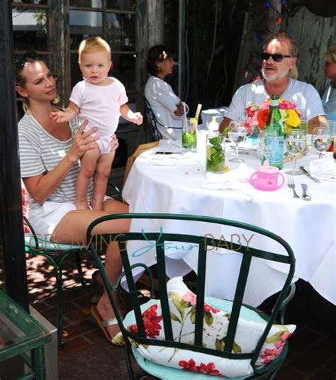 Kelsey Grammer, wife Kayte Walsh and baby Faith Evangeline Elisa at The Ivy - Growing Your Baby