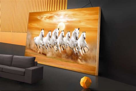 021 best Full HD 7 horses Seven Running Horses Vastu Painting