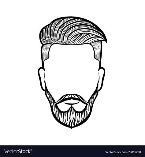 Hair cut template for barber shop Royalty Free Vector Image