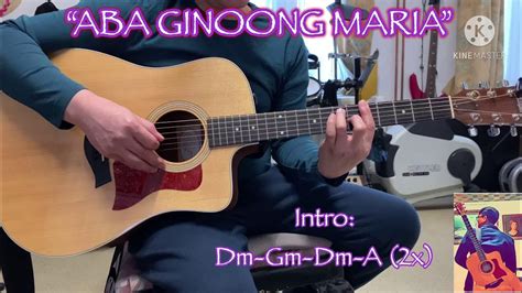 Aba Ginoong Maria - basic guitar tutorial for BEGINNERS - with guitar chords & lyrics - YouTube