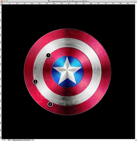 Captain America Shield in Photoshop